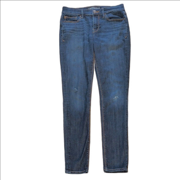 Express Deep Blue Skinny Jeans - Picture 1 of 4